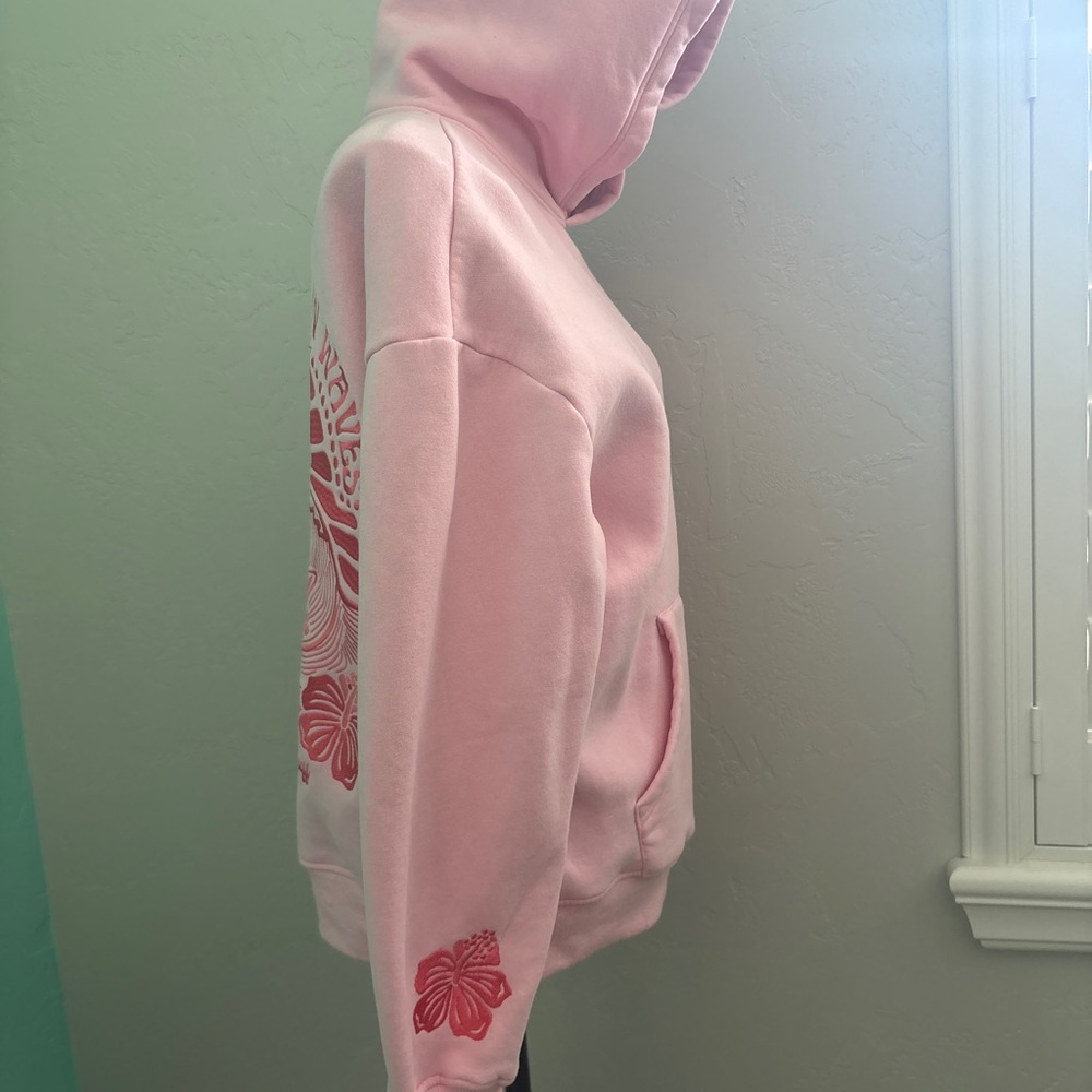 Pink Palm Puff hoodie - Picture 2 of 3
